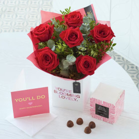 6 Red Rose Gift Set