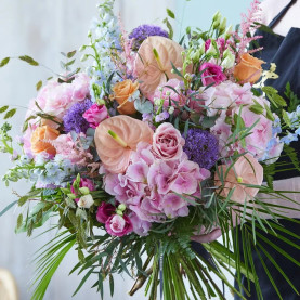 Hand-tied bouquet made with...